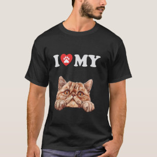 Ich liebe meine Katze Exotische Kurzhaar Katzenbab T-Shirt