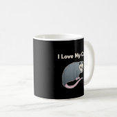 Ich Liebe meine Katze Funny Opossum Kaffeetasse (VorderseiteRechts)