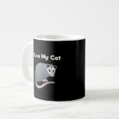 Ich Liebe meine Katze Funny Opossum Kaffeetasse (Vorderseite Links)