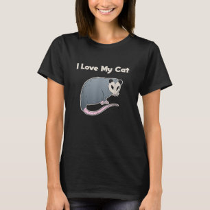 Ich Liebe meine Katze Funny Opossum T-Shirt
