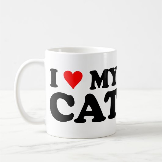 Ich Liebe meine Katze Kaffeetasse (Links)