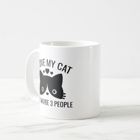 Ich Liebe meine Katze Kaffeetasse (Vorderseite Links)