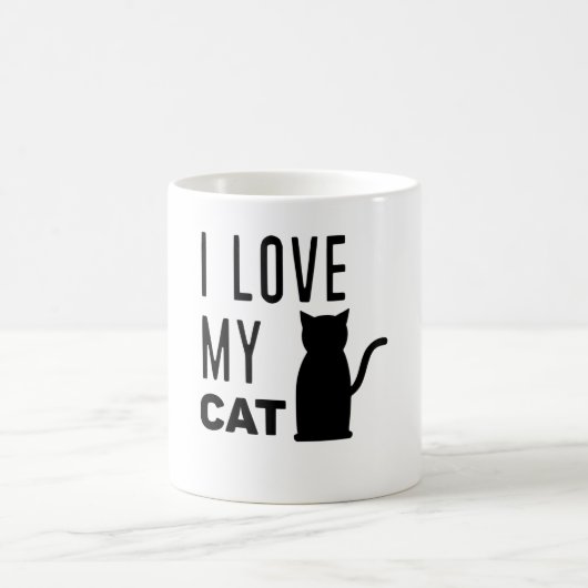 Ich Liebe meine Katze Kaffeetasse (Mittel)