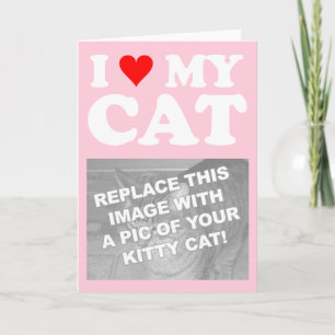 Ich liebe meine Katze Karte