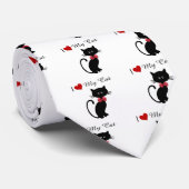 Ich Liebe meine Katze Krawatte (Gerollt)