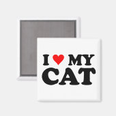 Ich Liebe meine Katze Magnet (Vorderseite/Rückseite)