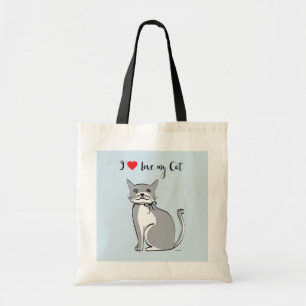 Ich Liebe meine Katze, Niedlich Graphic, Tragetasche