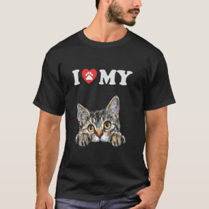 Ich liebe meine Katze Pixie Bob Kätzchen Lustige K T-Shirt