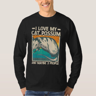 Ich Liebe meine Katze Possum und vielleicht 3 Pers T-Shirt