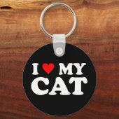 Ich Liebe meine Katze Schlüsselanhänger (Vorderseite)