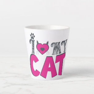 Ich liebe meine Katze – Süßes Katzenliebhaber-Desi Milchtasse