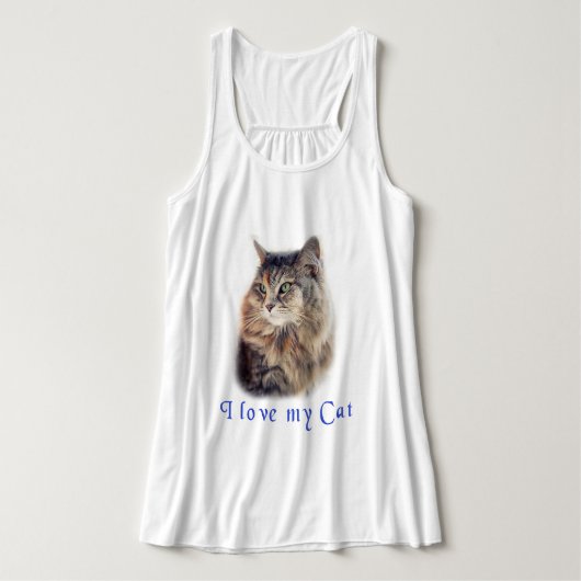 Ich Liebe meine Katze Tank Top (Design Vorderseite)