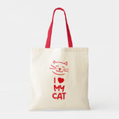 Ich liebe meine Katze Tragetasche (Rückseite)