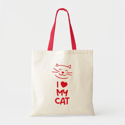 Ich liebe meine Katze Tragetasche (Vorne)