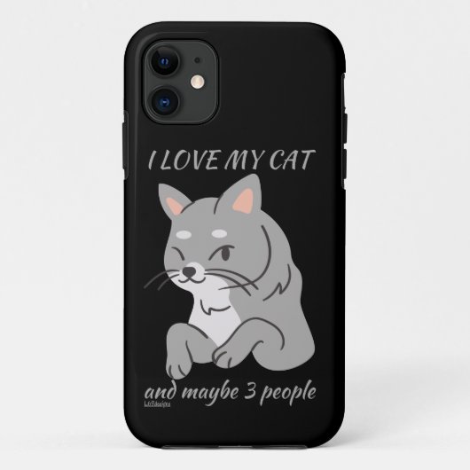ICH LIEBE MEINE KATZE UND VIELLEICHT 3 PERSONEN ni Case-Mate iPhone Hülle (Rückseite)