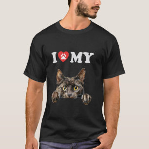 Ich liebe meine Katze York Chocolate Kitten Lustig T-Shirt