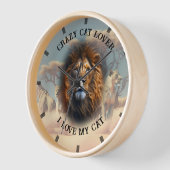 "Ich Liebe meine Katze" Zitat von der eigenen Wall Uhr (Winkel)