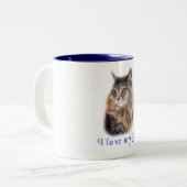 Ich Liebe meine Katze Zweifarbige Tasse (Vorderseite Links)