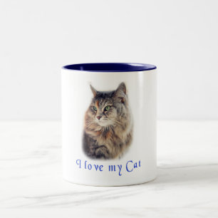 Ich Liebe meine Katze Zweifarbige Tasse