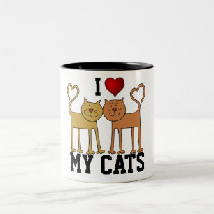 Ich Liebe meine Katzen, beliebtes Design Coffee Ta Zweifarbige Tasse