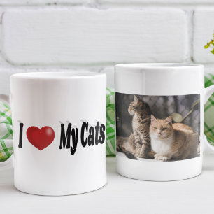 Ich Liebe meine Katzen Foto Kaffeetasse