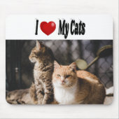 Ich Liebe meine Katzen Foto Mousepad (Vorne)