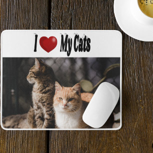 Ich Liebe meine Katzen Foto Mousepad