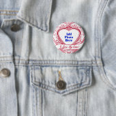 Ich Liebe meine Katzen! Foto Red Hearts Button (Beispiel)