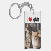 Ich Liebe meine Katzen Foto Schlüsselanhänger (Vorderseite links)