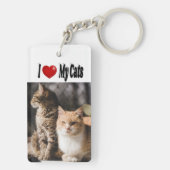 Ich Liebe meine Katzen Foto Schlüsselanhänger (Rückseite)
