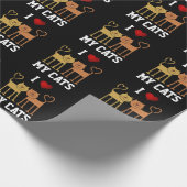 Ich liebe meine Katzen Geschenkpapier (Ecke)