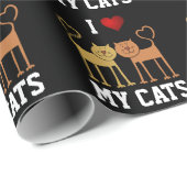 Ich liebe meine Katzen Geschenkpapier (Rolleneckpunkt)