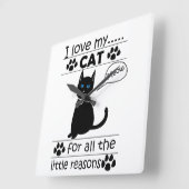 Ich Liebe meine Katzen Katzen Kitty Quadratische Wanduhr (Winkel)