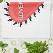 Ich Liebe meine Katzen Küchentuch (Gefaltet)