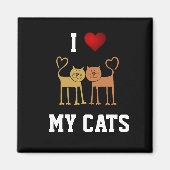 Ich liebe meine Katzen Magnet (Vorne)