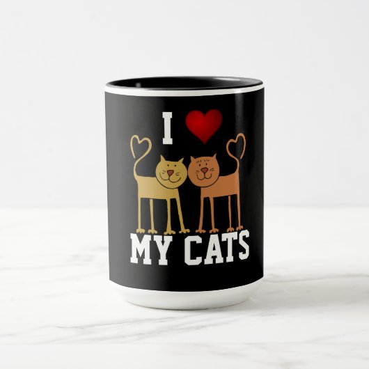 Ich liebe meine Katzen Tasse (Zentrum)