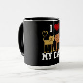 Ich liebe meine Katzen Tasse (Vorderseite Links)
