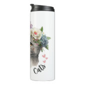 Ich liebe meine Katzen  Thermosbecher (Nach rechts gedreht)