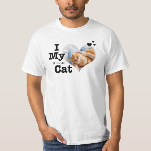 Ich Liebe meine Katzenherzen | Funny Add text and  T-Shirt (Vorderseite)