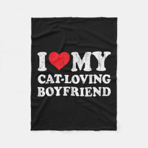 Ich Liebe meine katzenliebende Freundin Funny Girl Fleecedecke