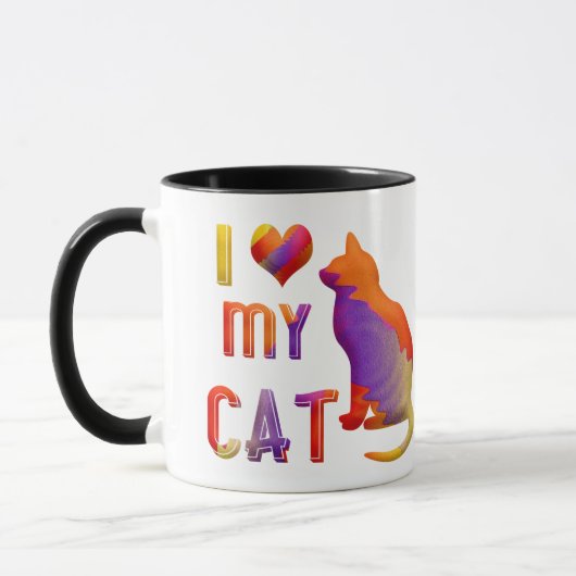 Ich Liebe meine KatzenTasse Tasse (Links)
