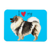 Ich Liebe meine Keeshond Magnet (Horizontal)