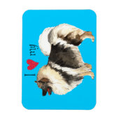 Ich Liebe meine Keeshond Magnet (Vertikal)