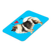 Ich Liebe meine Keeshond Magnet (Linke Seite)