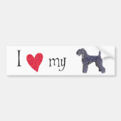 Ich Liebe meine Kerry Blue Terrier Autoaufkleber (Vorne)