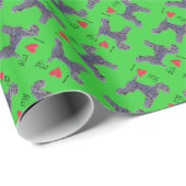 Ich Liebe meine Kerry Blue Terrier Geschenkpapier (Rolleneckpunkt)