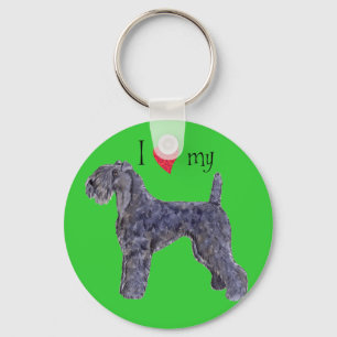 Ich Liebe meine Kerry Blue Terrier Schlüsselanhänger