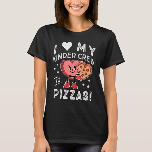 Ich Liebe meine Kinder-Crew an Pizzas Kindergart T-Shirt (Vorderseite)