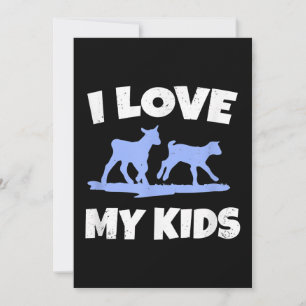 Ich liebe meine Kinder für ein Geschenk von Ziegen Feiertagskarte