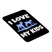 Ich liebe meine Kinder für ein Geschenk von Ziegen Magnet (Rechte Seite)